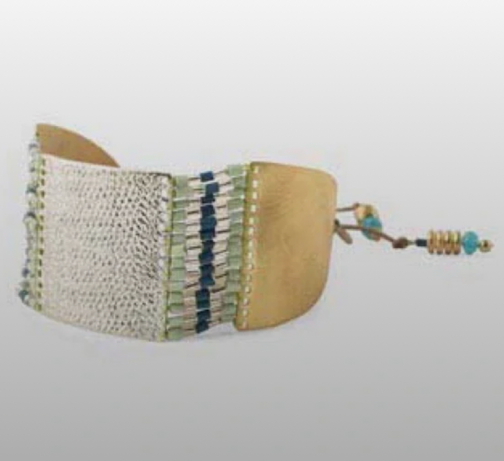 Noonday Handmade Gold Silver Glass Beaded Bracelet Made in India