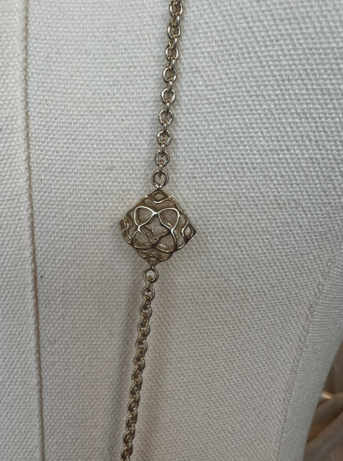 Kendra Scott Retired Namera Gold Logo Long Necklace