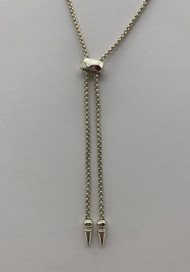 Kendra Scott Scottie Pave CZ Choker Necklace Silver Tone Adjustable