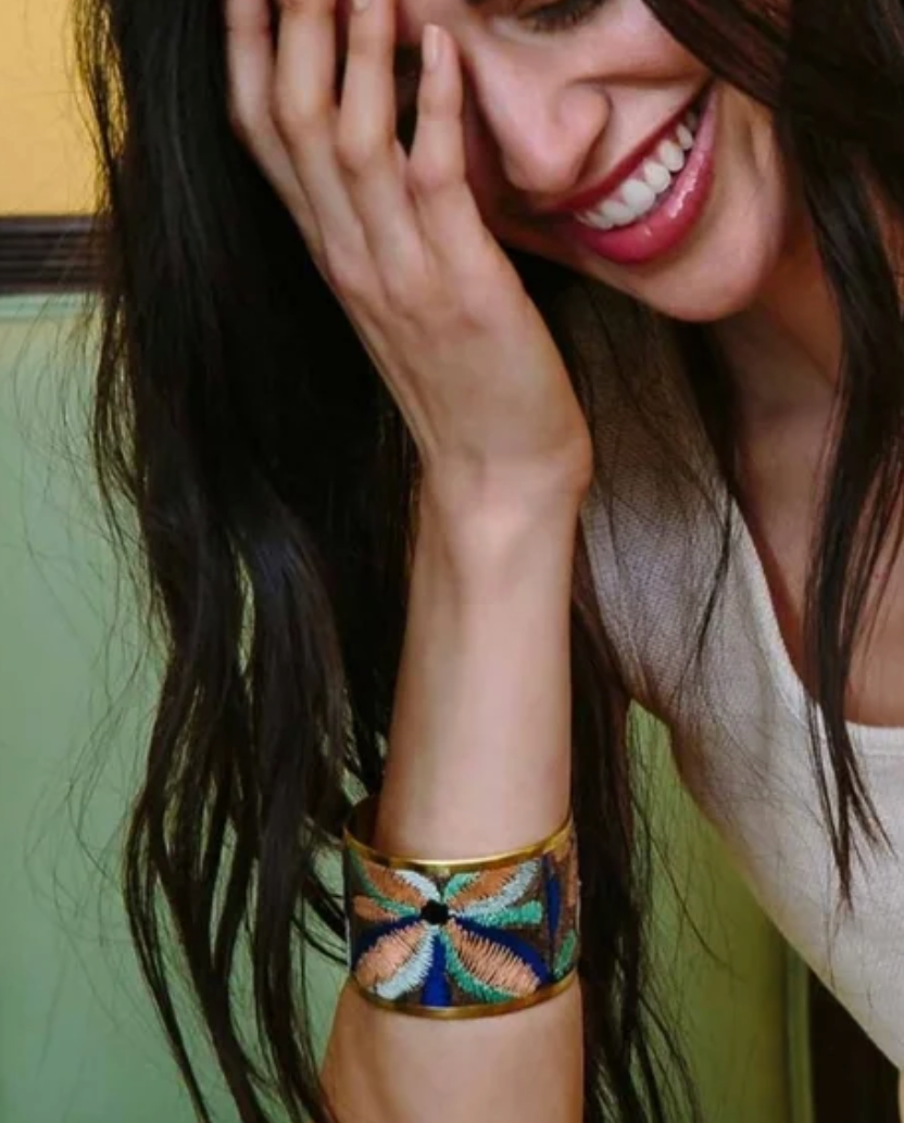 Noonday Gold Cuff Hand Threaded Made in India